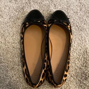 J Crew leopard ballet flats